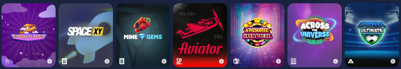 SlotNeo casino Crash-Spiele